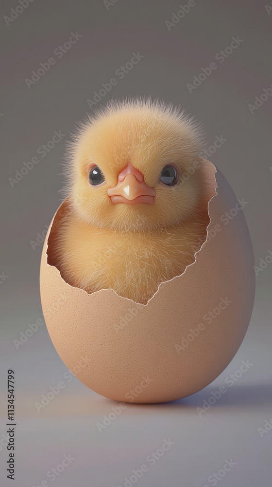 Tiny Chick in Egg Shell: A newborn chick peeks out from its eggshell, its fluffy yellow feathers and bright eyes capturing the wonder of new life. A heartwarming image of a tiny chick. Tiny Chick in Egg Shell: A newborn chick peeks out from its eggshell, its fluffy yellow feathers and bright eyes capturing the wonder of new life. A heartwarming image of a tiny chick.