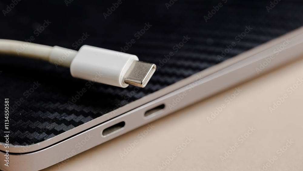 Laptop USB-C Cable, Featuring a Sleek and Durable Design for Fast Data Transfer and Charging, Compatible with Modern Laptops and Devices Laptop USB-C Cable, Featuring a Sleek and Durable Design for Fast Data Transfer and Charging, Compatible with Modern Laptops and Devices