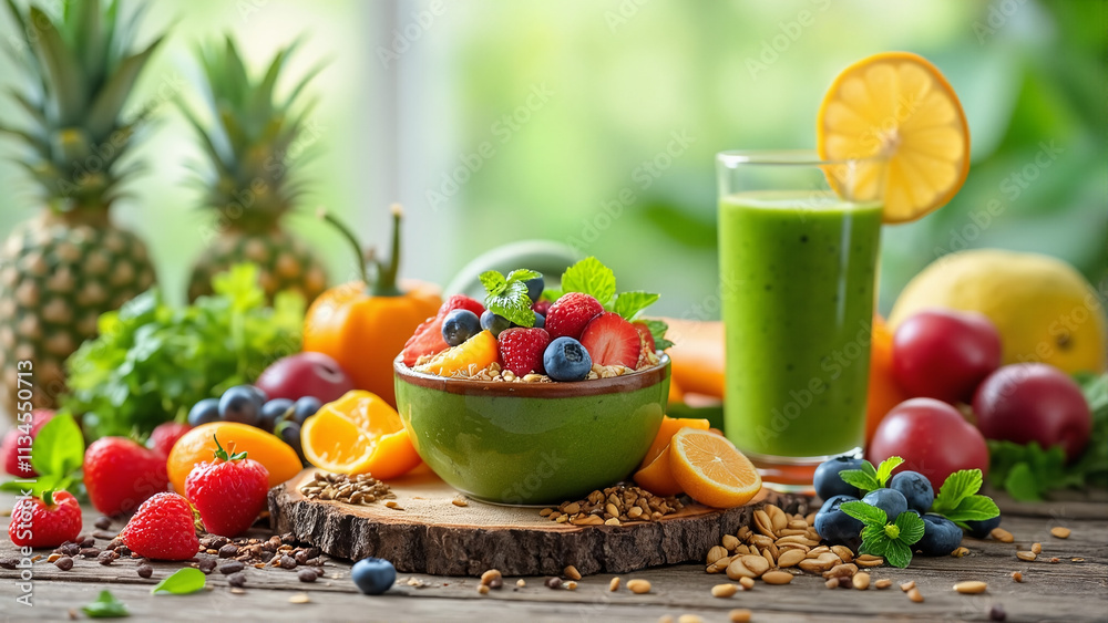 Promote Healthy Eating with a Vibrant Array of Fresh Fruits, Vegetables, Whole Grains, and Natural Foods Promote Healthy Eating with a Vibrant Array of Fresh Fruits, Vegetables, Whole Grains, and Natural Foods