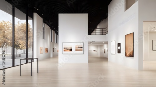 Interactive displays exploring the life and work of Langston Hughes in a gallery setting photo