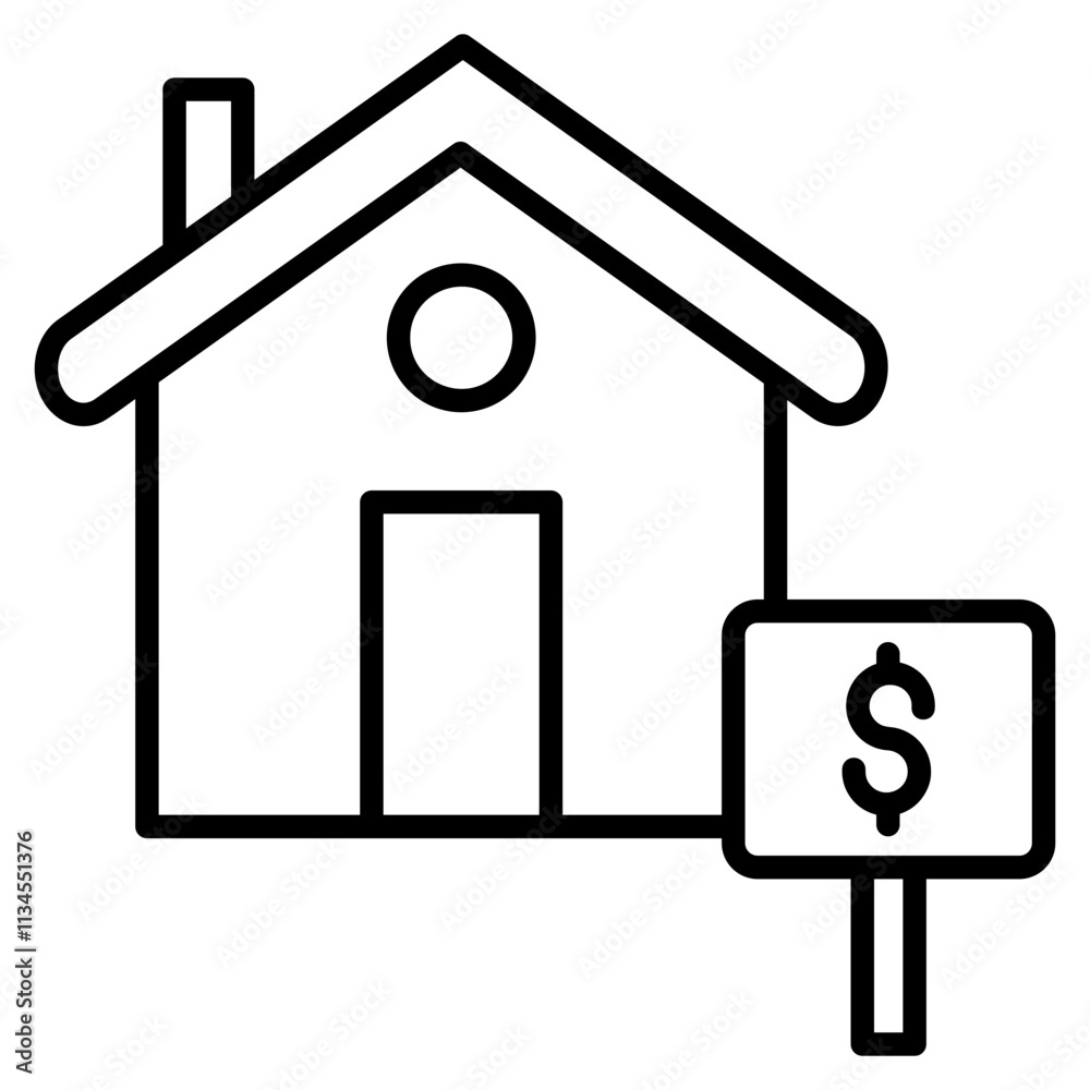Property Sale Sign Icon Element For Design Property Sale Sign Icon Element For Design