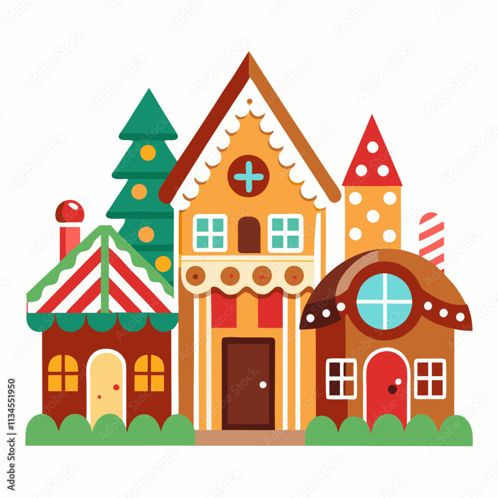 gingerbread houses ,background white gingerbread houses ,background white
