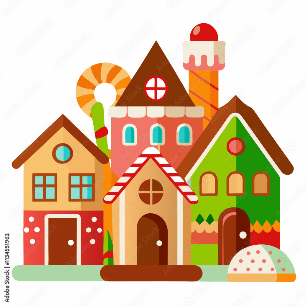 gingerbread houses ,background white gingerbread houses ,background white