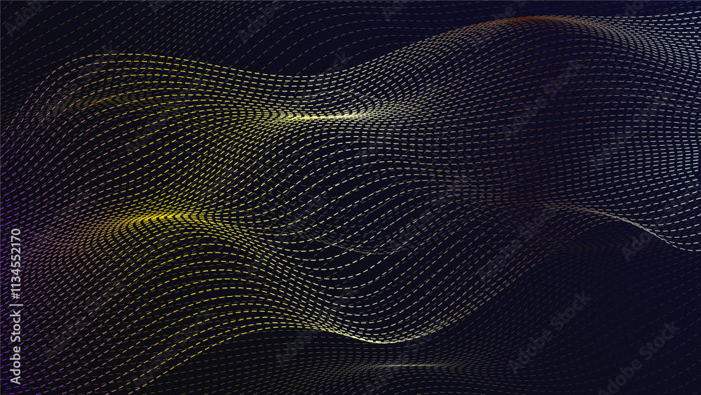 Gradient Color Sound Wave Line Curve On White Background Element For Theme Technology Futuristic Vector