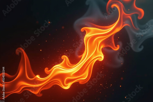 Wallpaper Mural abstract flame dark orange black background grainy texture smoke effect mobile wallpaper Torontodigital.ca