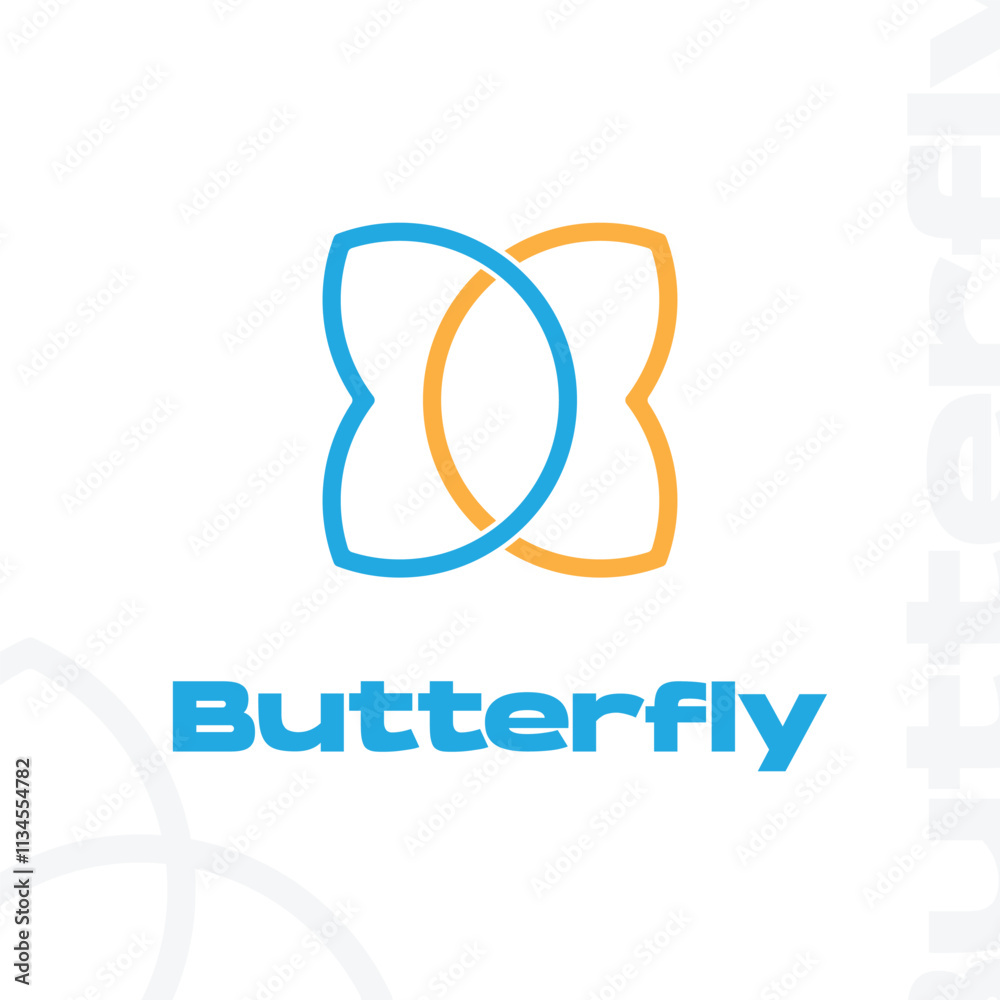 Obraz premium Beautiful Butterfly logo vector design