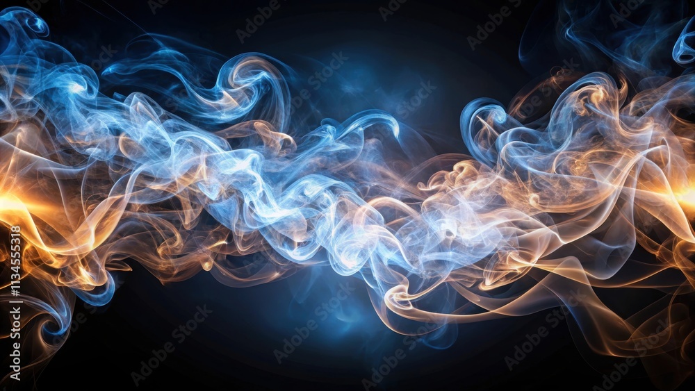 Obraz premium Abstract smoke and light swirling in a mesmerizing pattern, abstract, smoke, light, background, design, texture, motion