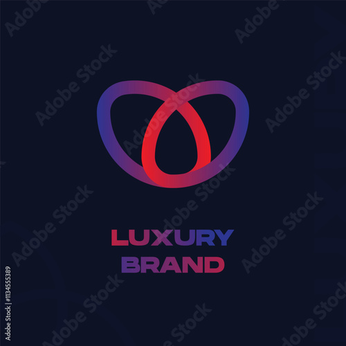 Modern colorful gradient logo template for corporate brand identity