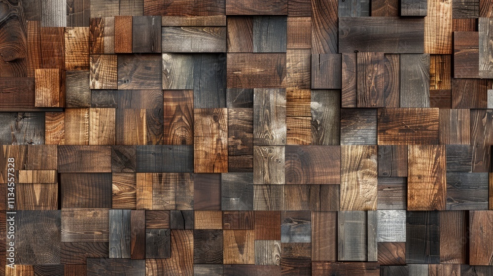 Wooden Wall Panel with Varied Grain Patterns and Shades Wooden Wall Panel with Varied Grain Patterns and Shades