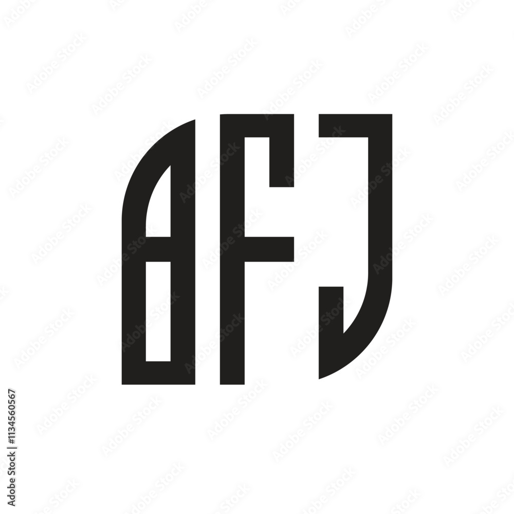 BFJ letter logo design with white background in illustrator, vector logo modern alphabet font BFJ letter logo design with white background in illustrator, vector logo modern alphabet font