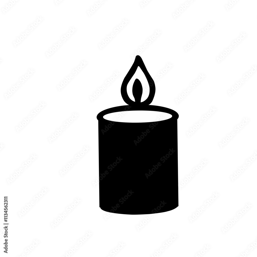 Candle silhouette vector Candle silhouette vector
