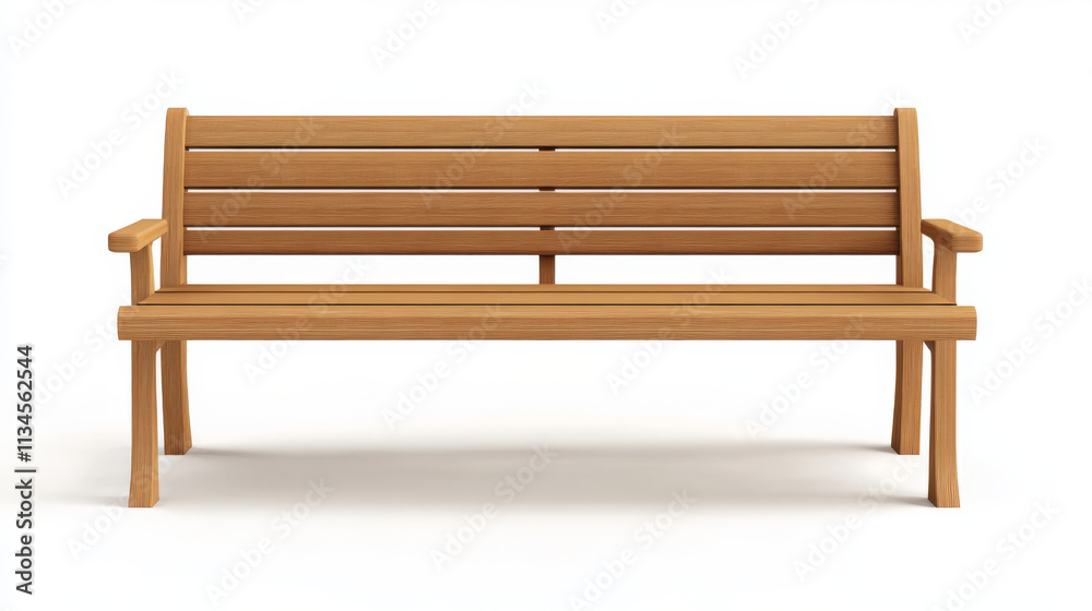 Wooden park or backyard bench front view. Realistic vector illustration set of long chair with light brown wood texture for public city garden. Street furniture made of deck plank. Outdoor seat. Wooden park or backyard bench front view. Realistic vector illustration set of long chair with light brown wood texture for public city garden. Street furniture made of deck plank. Outdoor seat.