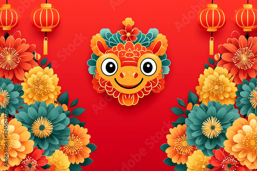 Chinese New Year Dragon Illustration