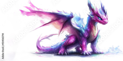 purple dragon cartoon