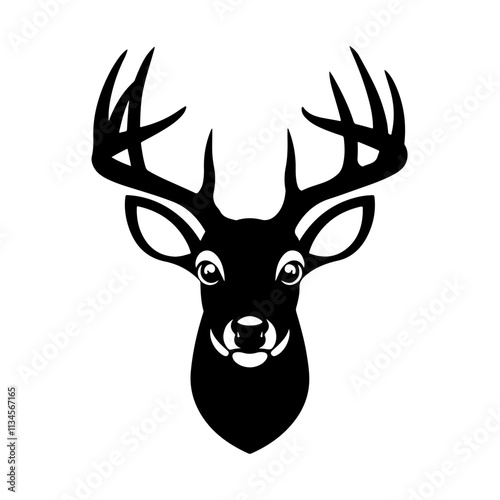 Deer Head Silhouette, Deer Head Vector Art, Deer Head Illustration, Deer Head Bundle. photo