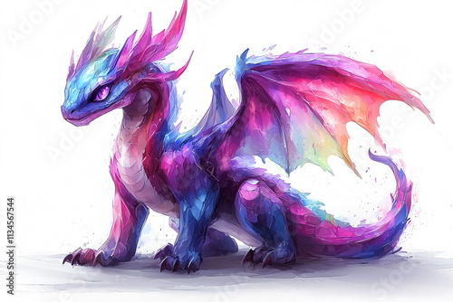 purple dragon cartoon