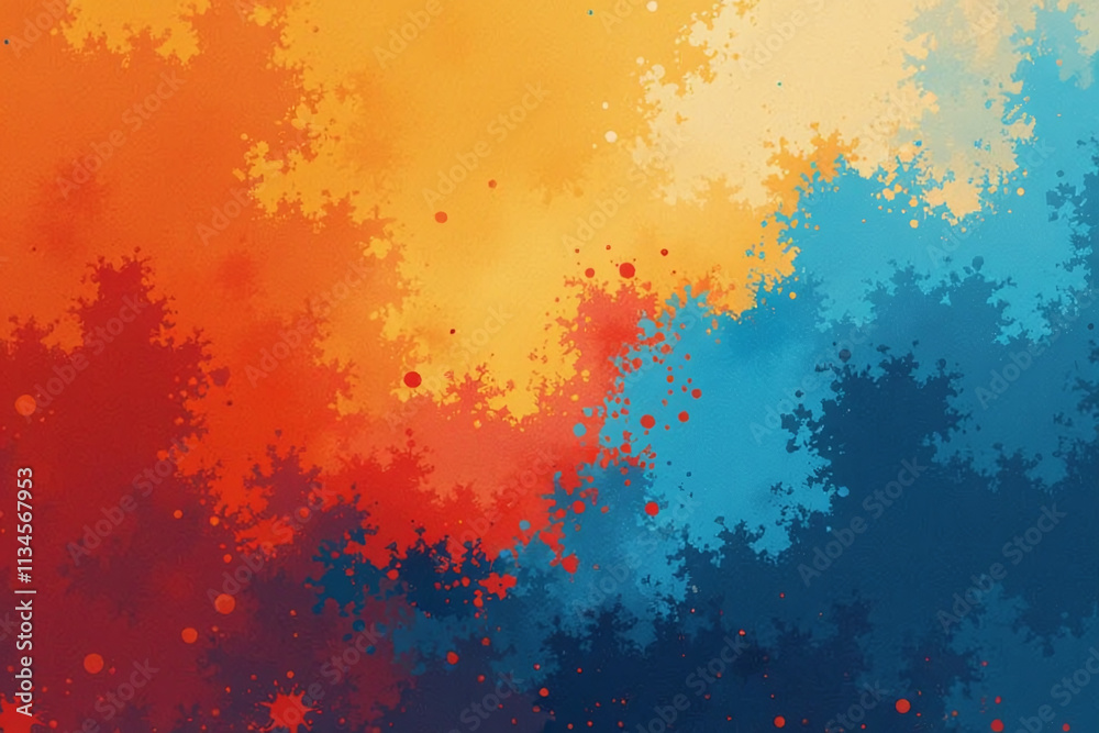Fototapeta premium orange blue hues noise texture create abstract background colorful poster design featuring gradient