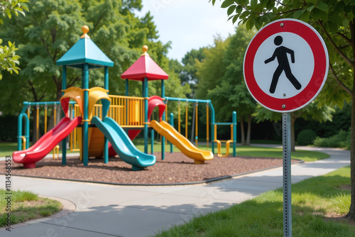 pedestrian zones restrict children access near playgrounds specific warning signs