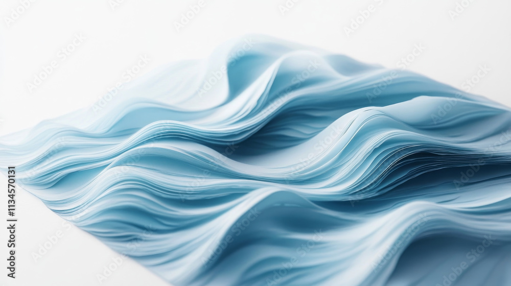 Abstract template for folder, brochure, business card and birthday invitation with smooth shiny waves