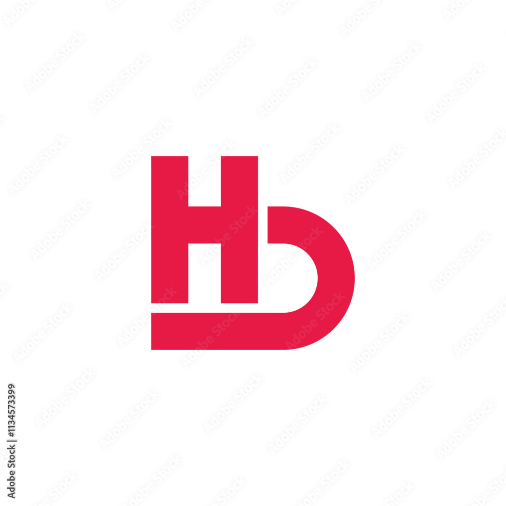letter hb simple geometric movement logo vector letter hb simple geometric movement logo vector