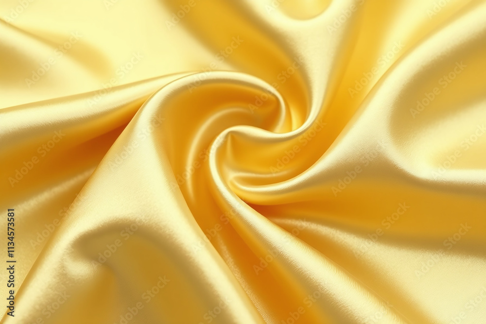 Fototapeta premium soft golden silk fabric features subtle yellow satin background smooth luxurious look slight grainy texture