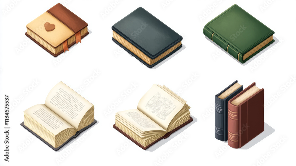 Sketches of open and closed books, stack of textbooks, dictionary or novels with blank covers. Vector doodle icons of literature for library, store, university or school isolated on white background Sketches of open and closed books, stack of textbooks, dictionary or novels with blank covers. Vector doodle icons of literature for library, store, university or school isolated on white background