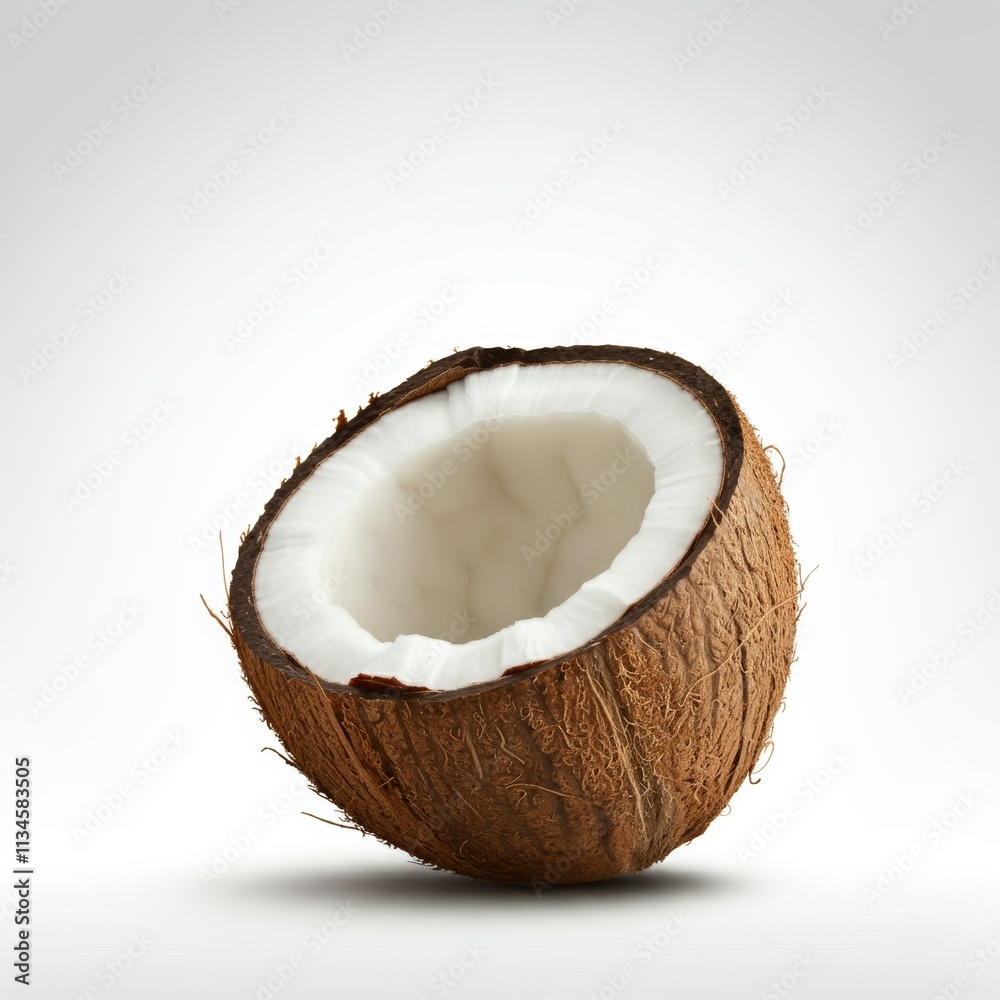 Coconut isolated on a white background.
Coconut isolated on a white background.
