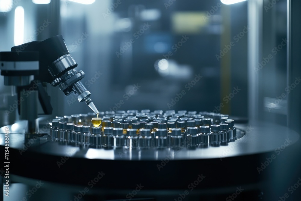 Fototapeta premium Microscopic Analysis in a Pharmaceutical Laboratory