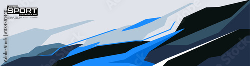 Car livery with geometric line shape, car wrap vector, Abstract line graphic design for wrapping vehicle brand