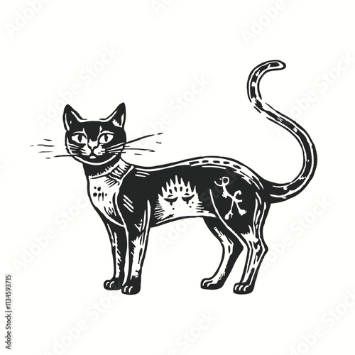 minimalist design featuring a sleek black icon, Black silhouette on white background