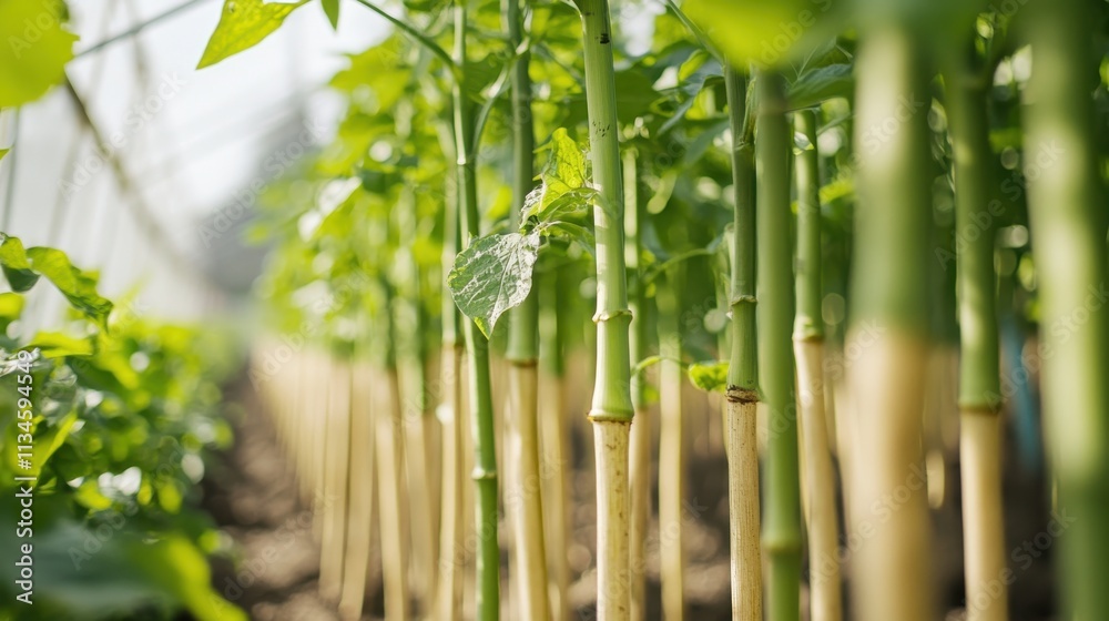 Obraz premium Vertical sugarcane farming advancements in Brazil for space-efficient agriculture