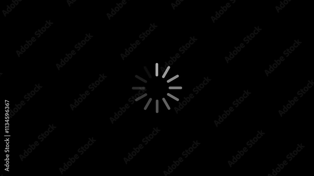 Minimalist loading animation with circular spinner 