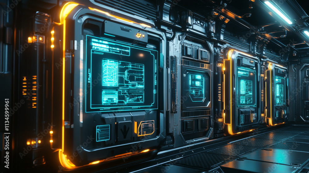 Game futuristic boxes, future technology chests. Icons of sci-fi equipment, loot boxes with electronic lock and display with neon light, vector cartoon illustration isolated on background Game futuristic boxes, future technology chests. Icons of sci-fi equipment, loot boxes with electronic lock and display with neon light, vector cartoon illustration isolated on background