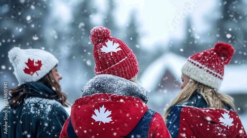 Canadian Winter Wonderland: Three Friends Embrace the Snow