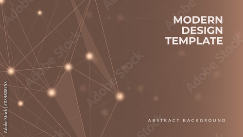 Modern Abstract background in mocha mousse color. Creative horizontal banner, poster, cover. Minimalist vector design template