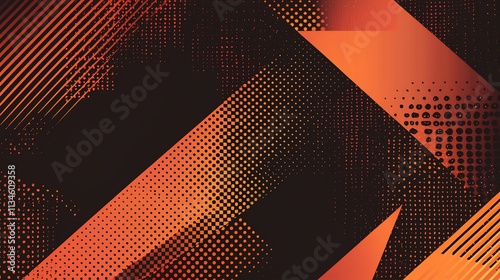 Wallpaper Mural Striking Abstract Geometric Composition with Vibrant Color Gradients and Contrasting Shadows Torontodigital.ca