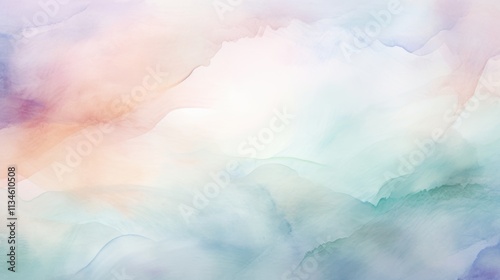 abstract colorful background Tranquil Watercolor Clouds, A Soft Abstract Art