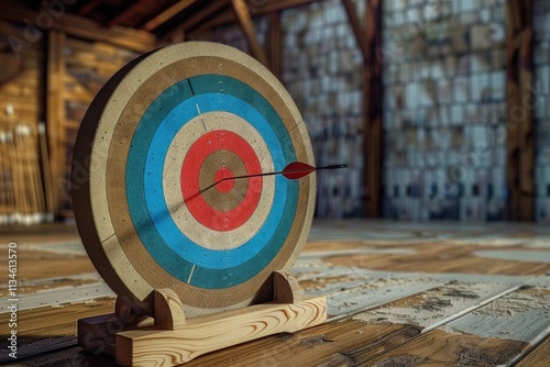 Pixel Perfect Picture of Archery Range for Precision, Isolated on Transparent Background photo