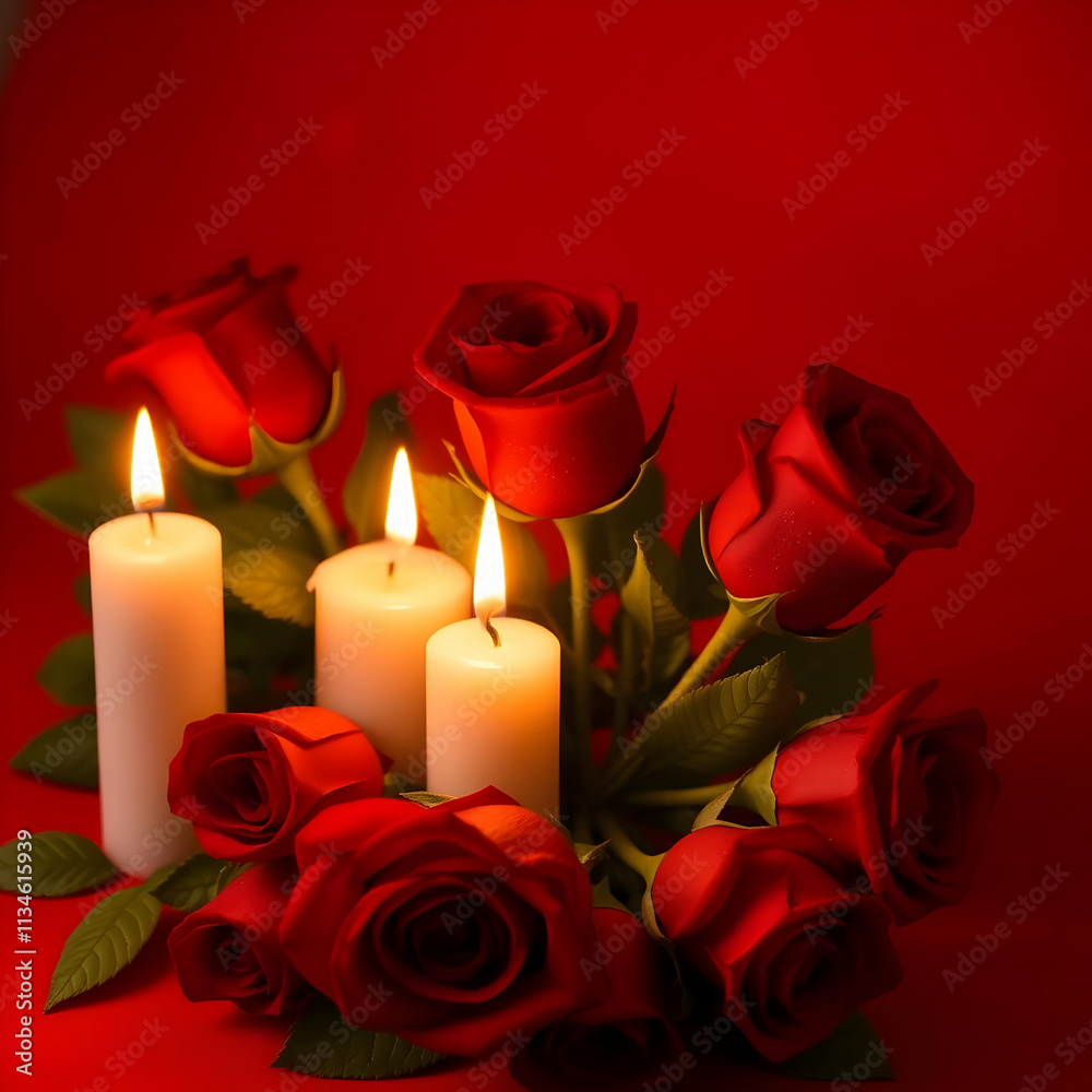 red rose and candle red rose and candle