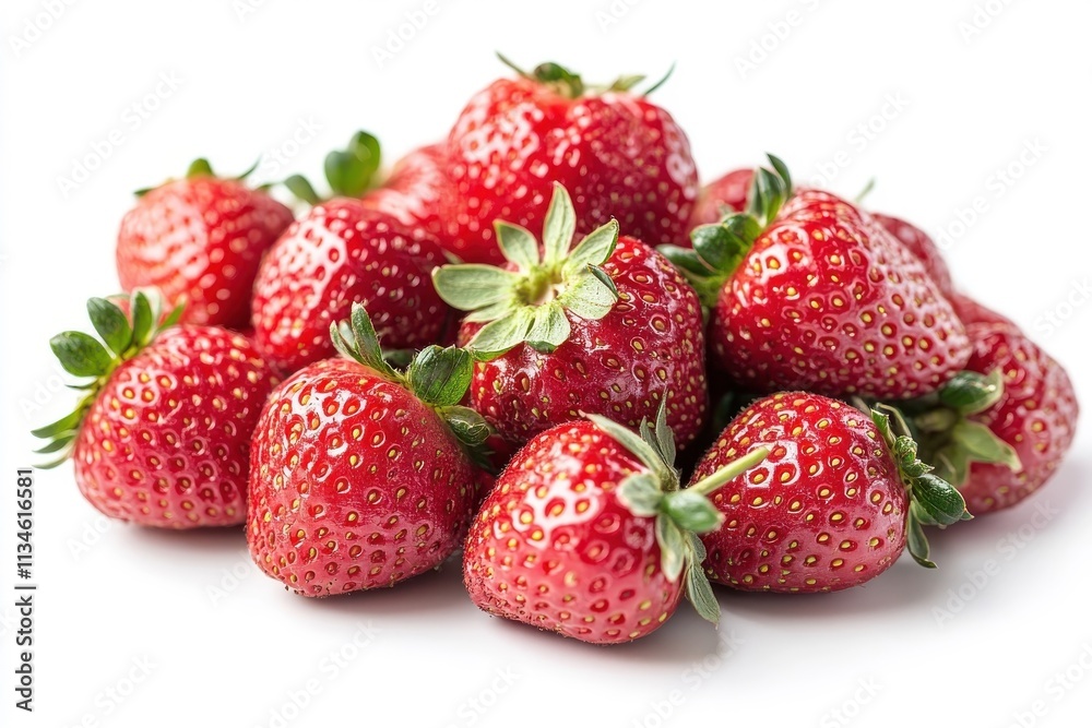 Fresh strawberries isolated on a white background. Fresh strawberries isolated on a white background.