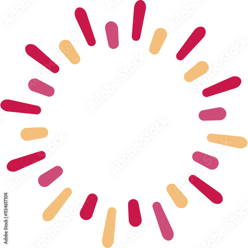 Colorful Fireworks Burst. Vector Icon