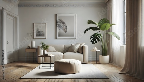 Neutral Serenity: A Light and Airy Living Room.