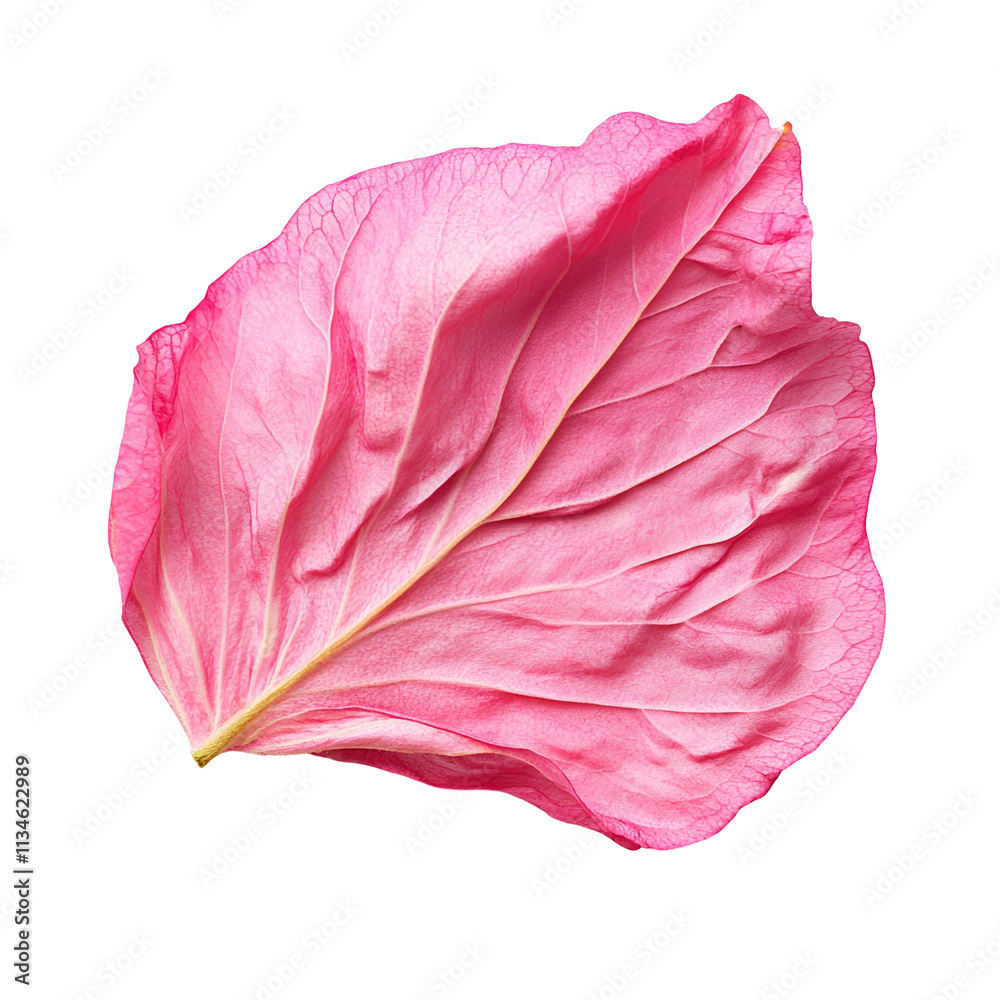 Obraz premium Delicate Pink Petal Isolated on Black Background