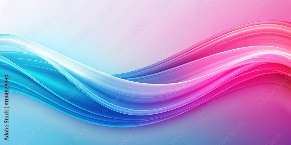 Naklejka premium Abstract pink and blue gradient wave background, abstract, pink, blue, gradient, wave, background, artistic, design, colorful