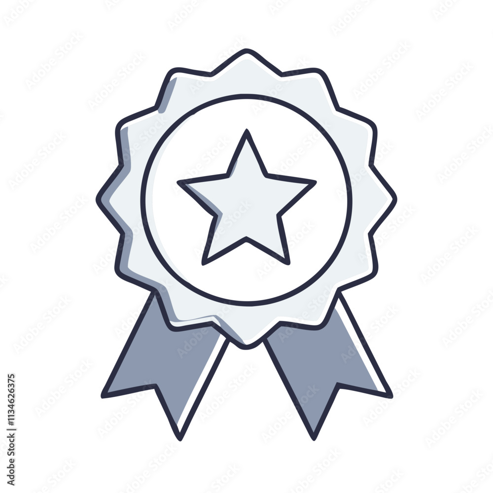 Achievement Badge Award Vector Icon Achievement Badge Award Vector Icon