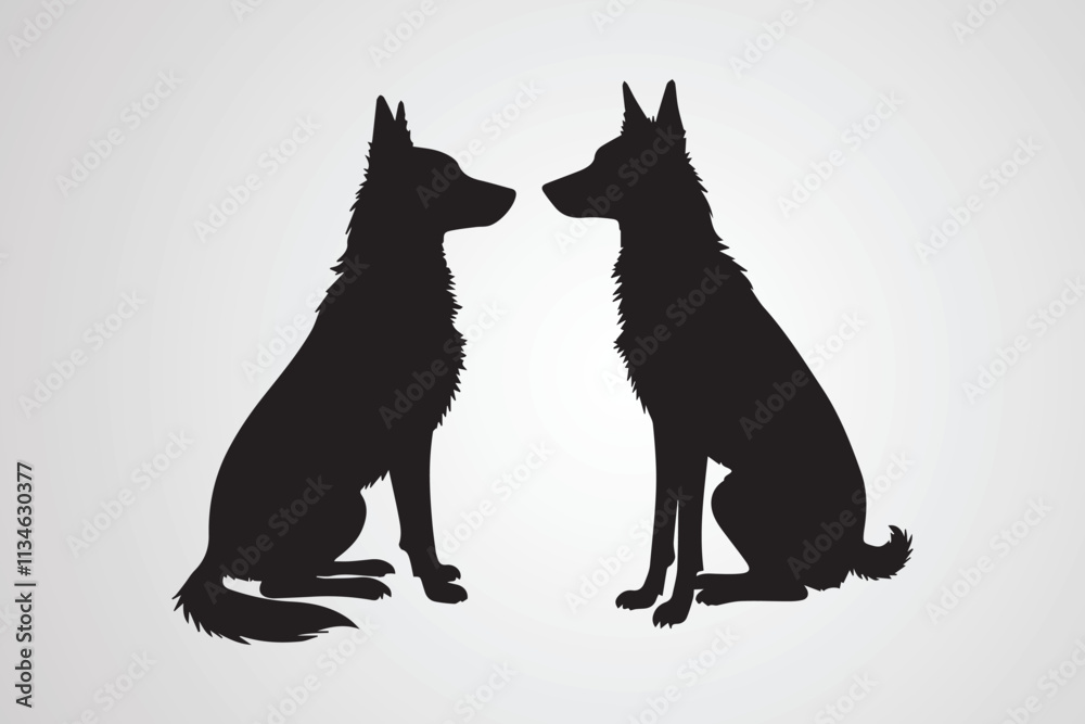 animal silhouettes vector illustration. animal silhouettes vector illustration.