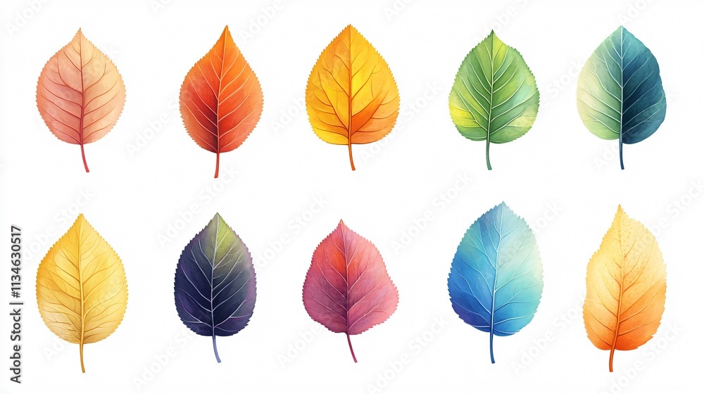 Obraz premium Autumn Leaf Icon Transparent Vector Isolated Single