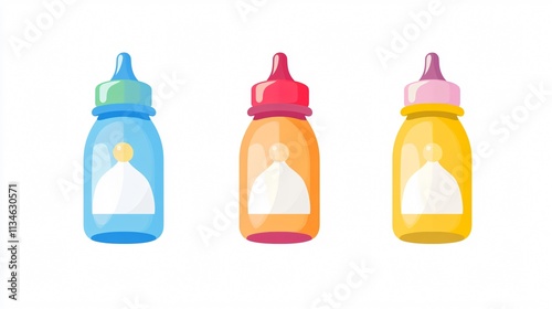 Professional Baby Bottle Icon Vector Isolated 2D Flat Design