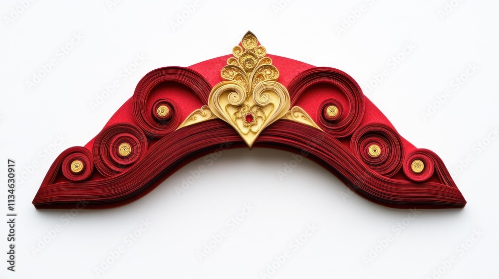 A paper quilling of an extremely simple A paper quilling of an extremely simple
