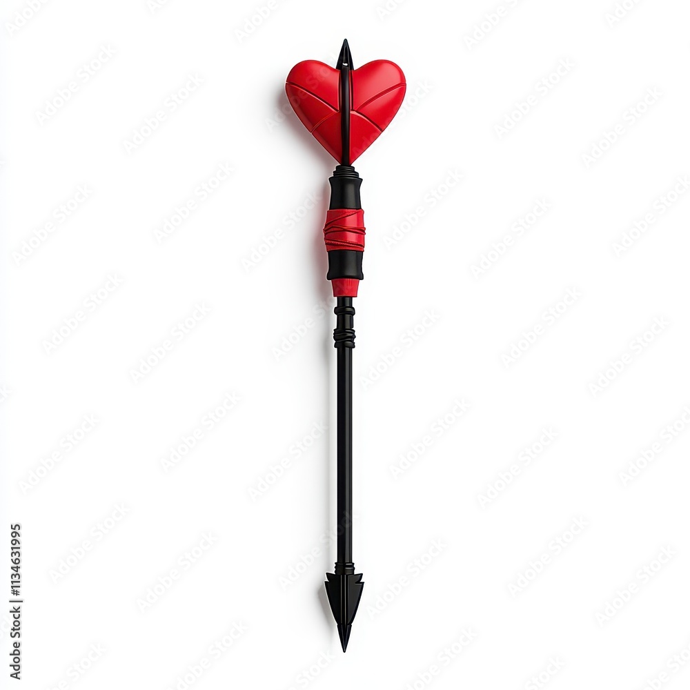 Stylized heart-shaped arrow on a white background Stylized heart-shaped arrow on a white background